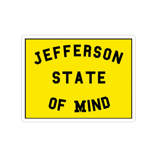 Jefferson State of Mind Outdoor Sticker