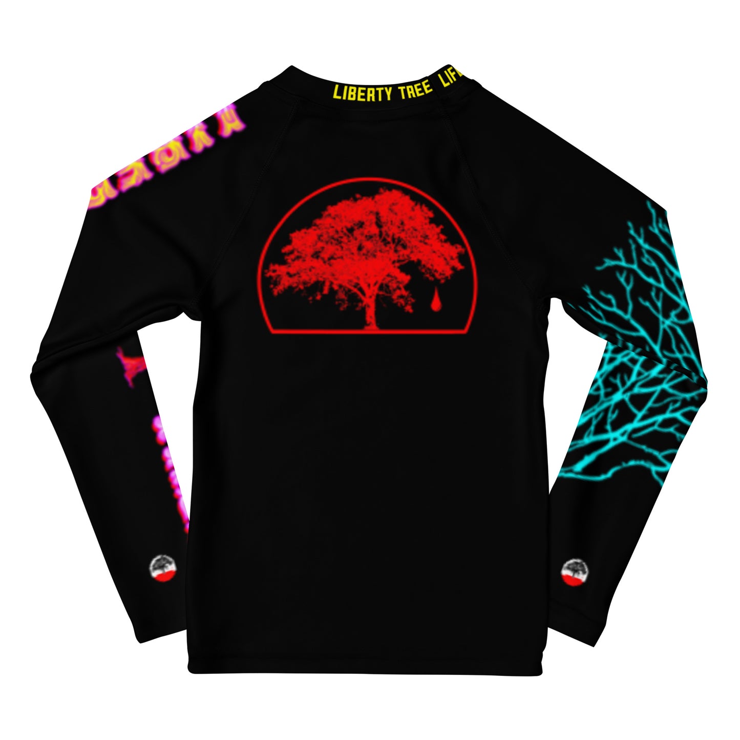 Kids Pink Liberty Tree Rash Guard