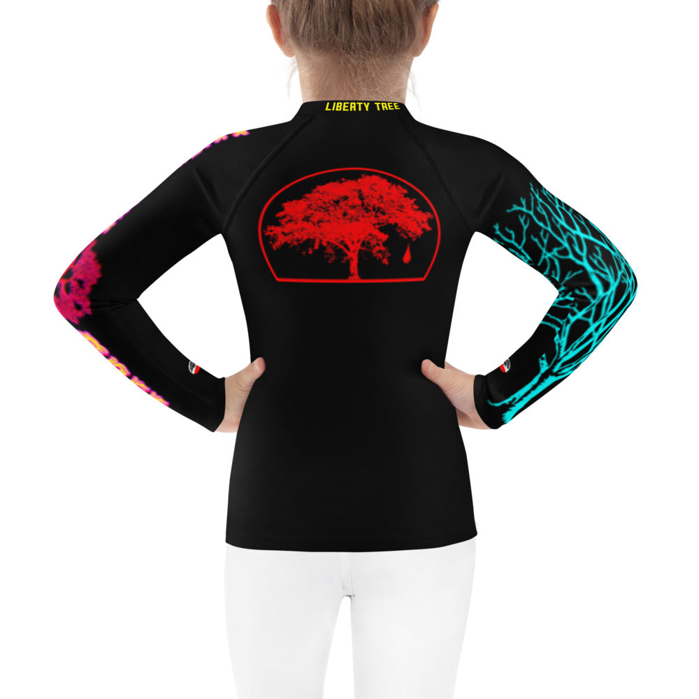 Kids Pink Liberty Tree Rash Guard
