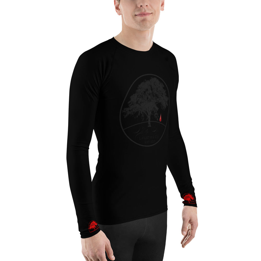 Blood Drop Black on Black Rashguard