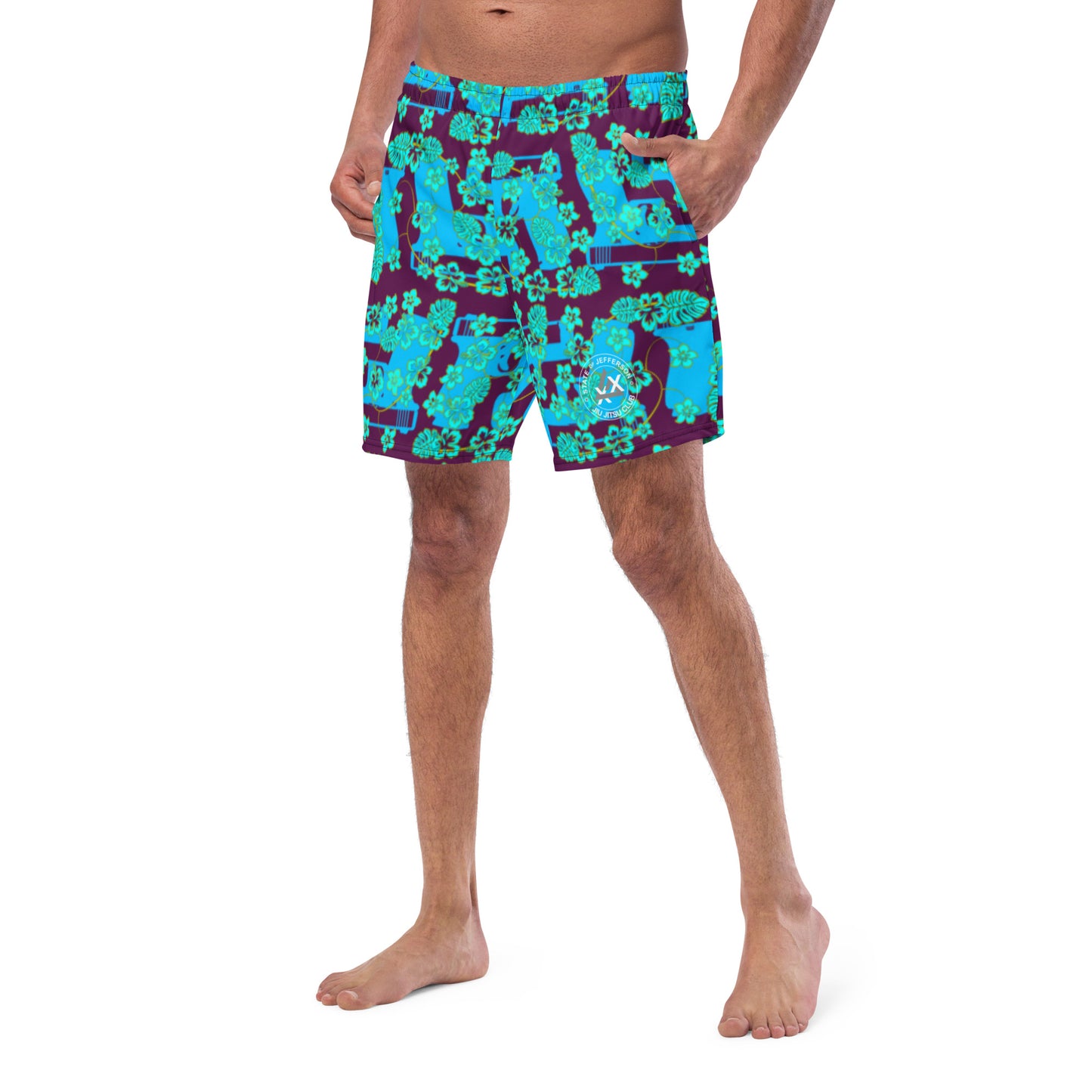 Blue Hawaii Pistol Trunks