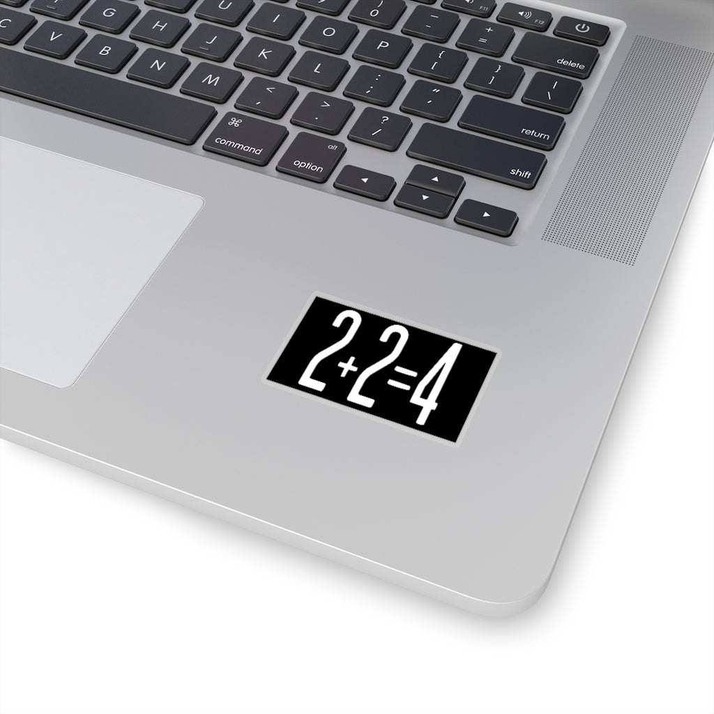 Black Pro Math sticker 2+2=4