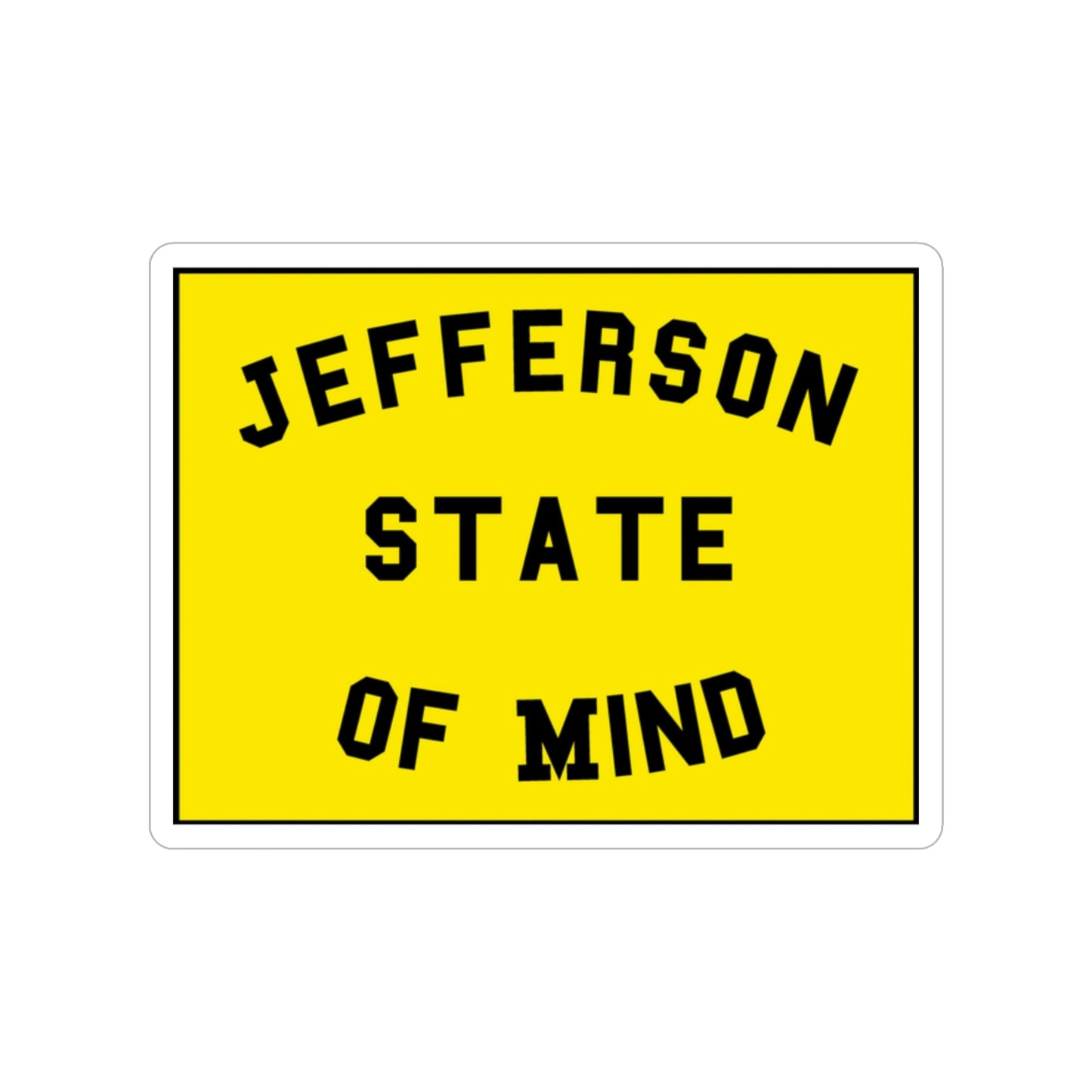 Jefferson State of Mind Outdoor Sticker