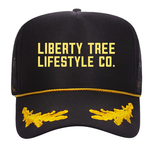Gold Leaf Liberty Tree Trucker Hat