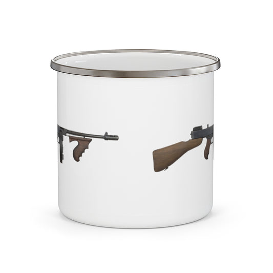 Tommy Gun Enamel Camping Mug