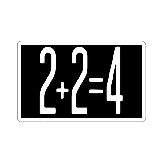 Black Pro Math sticker 2+2=4