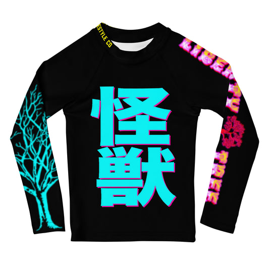 Kids Pink Liberty Tree Rash Guard